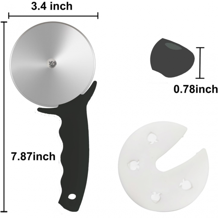 Super Sharp 3" Pizza Cutter Wheel with Safety Guard